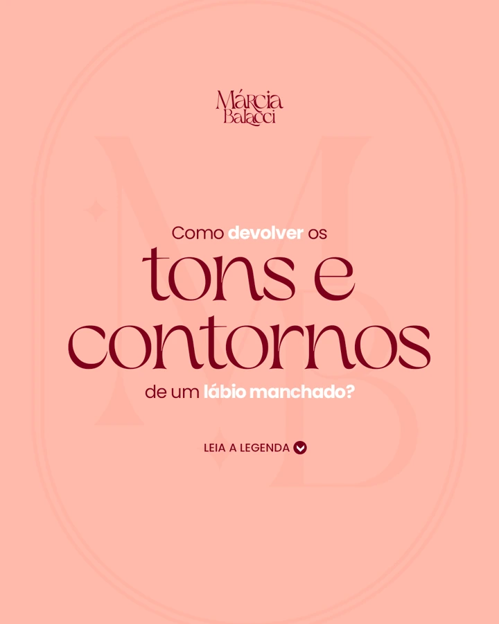 Arte de Márcia Balacci sobre devolver os tons e contornos dos lábios, em fundo rosa.